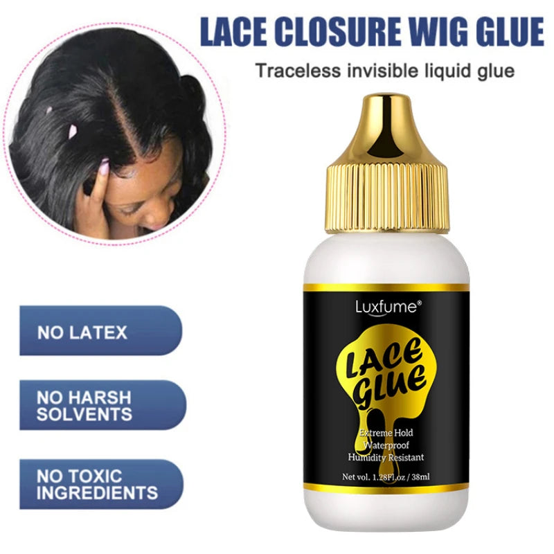 38ml Lace Glue Gel for Wig installing, Waterproof Wig Adhesive, Unisex Durable Adhesive for Hair Accessories For All Hair Types