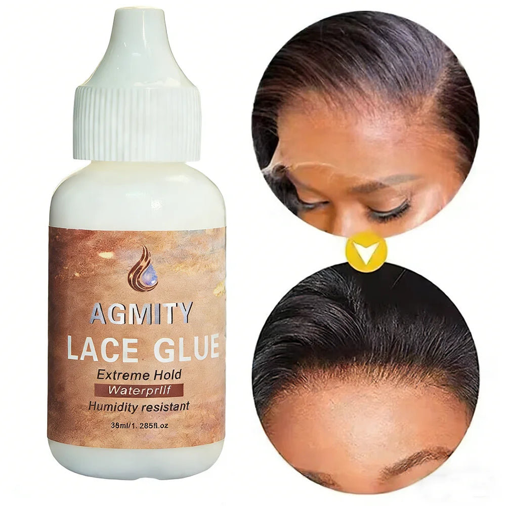 38ml/1.03fl.oz Waterproof Lace Wig Glue - Extremely Hold, Invisible, Quick Dry & Easy Removal