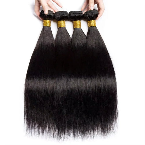30-32 inch Bundles 100% Raw Human Hair Weaving Natural Extensions